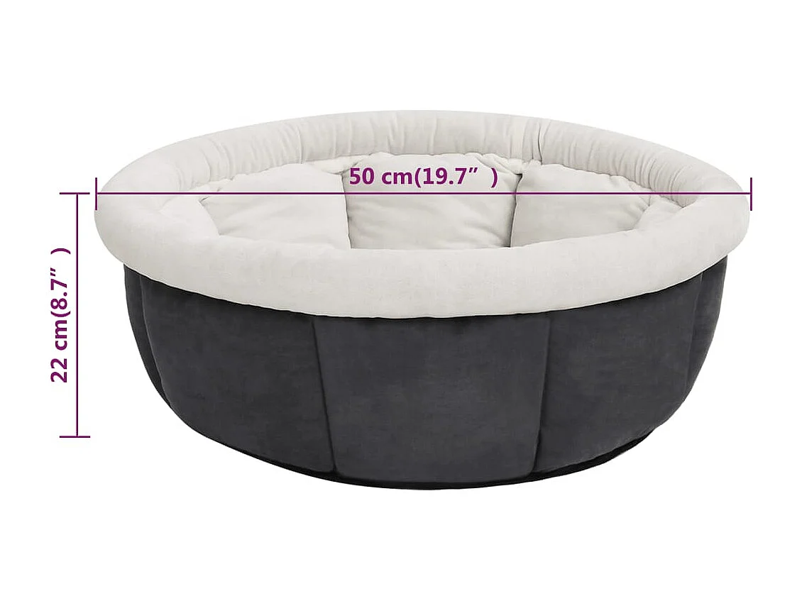 Cama para perros gris 50x50x22 cm