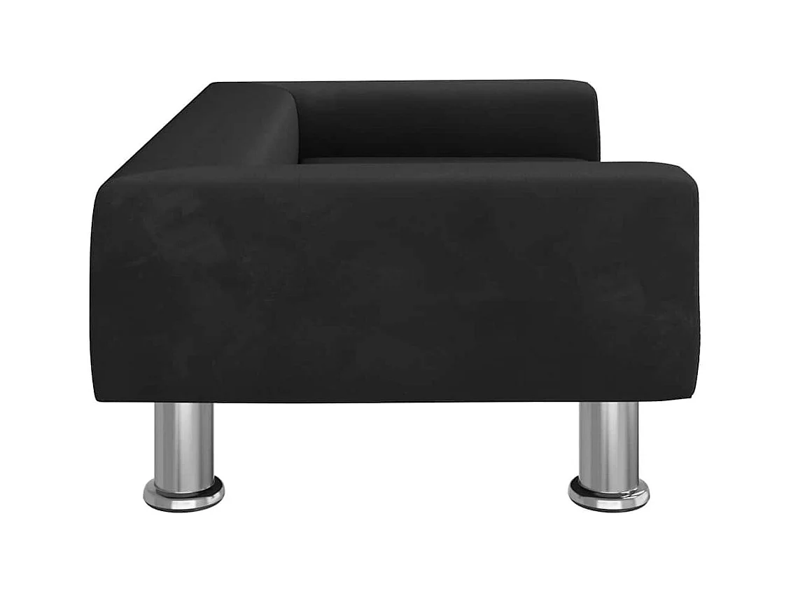 Cama para cães 70x45x26,5 cm veludo preto