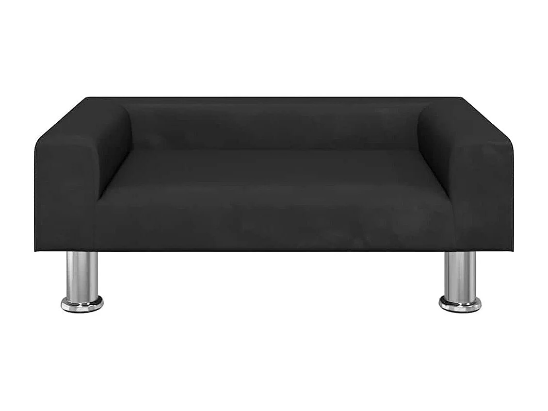 Cama para cães 70x45x26,5 cm veludo preto