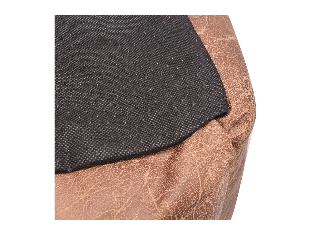 Lit pour chiens avec coussin Cuir artificiel PU Taille L Beige