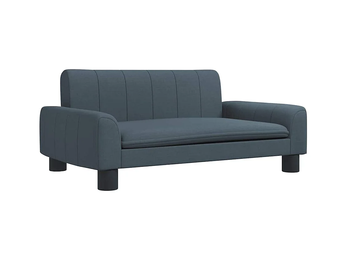 Cama para perros de tela gris oscuro 70x45x30 cm