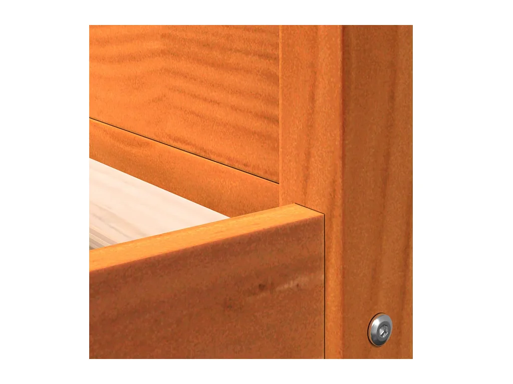 Cama para perros madera maciza pino marrón cera 95,5x65,5x28 cm