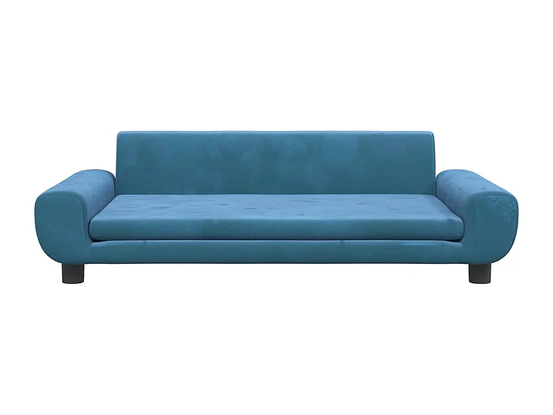 Lit pour chien bleu 100x54x33 cm velours