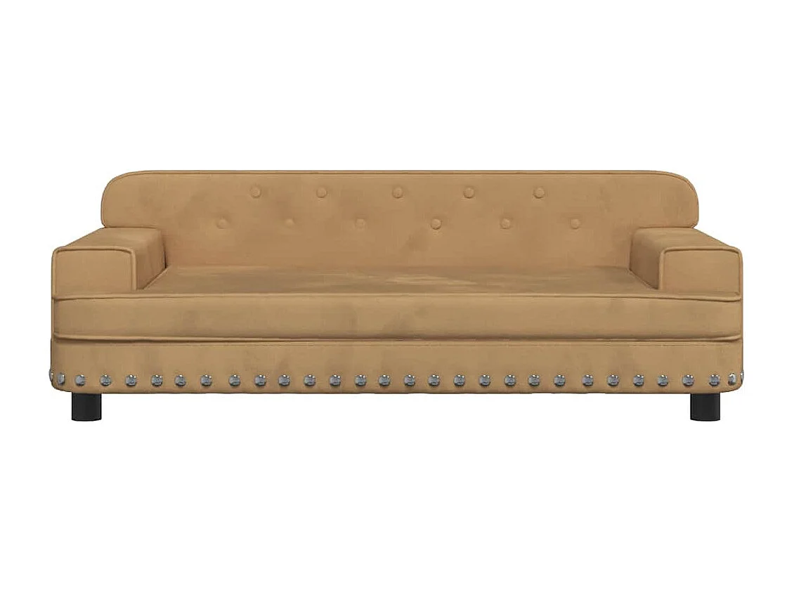 Lit pour chien marron 90x53x30 cm velours