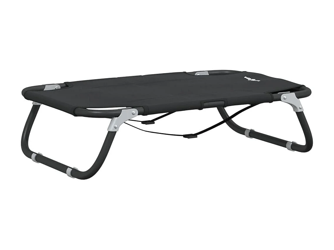 Lit pour chien pliable anthracite tissu Oxford et acier