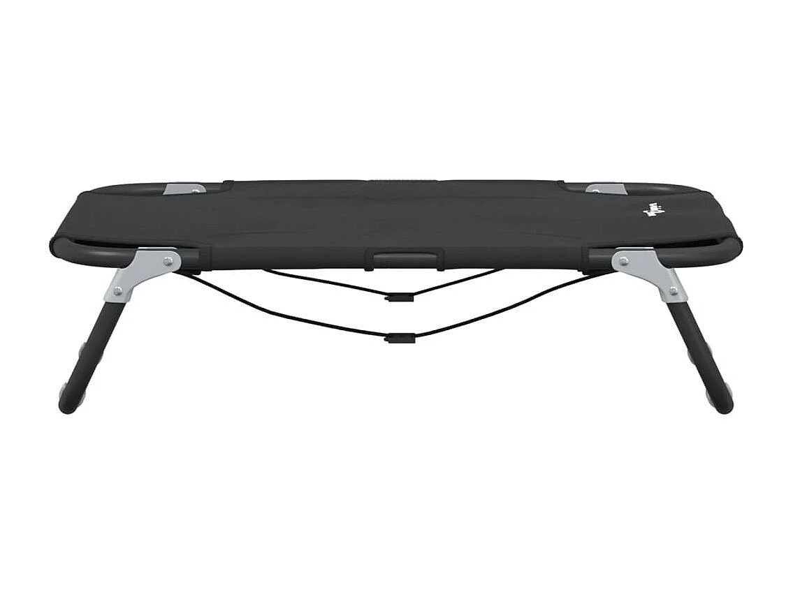 Lit pour chien pliable anthracite tissu Oxford et acier