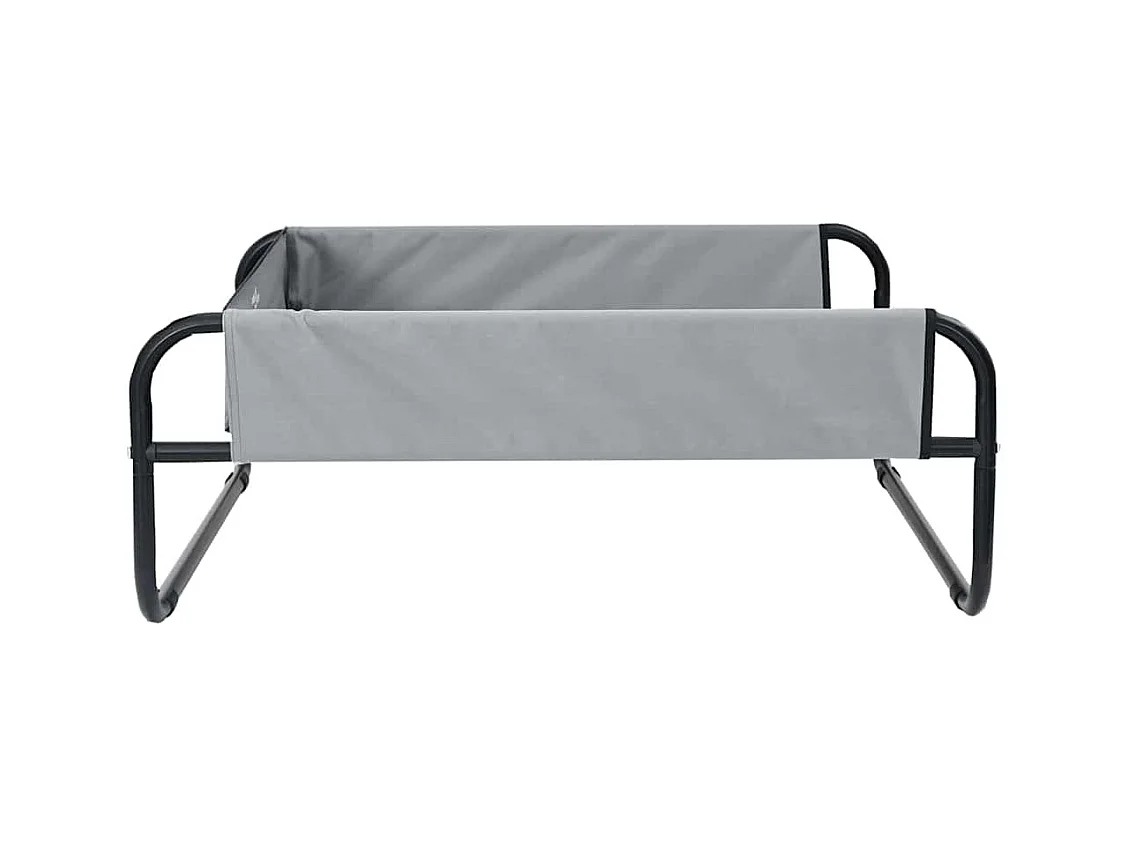 Cama para Cachorro Cinzento-claro s Tecido Oxford e Aço