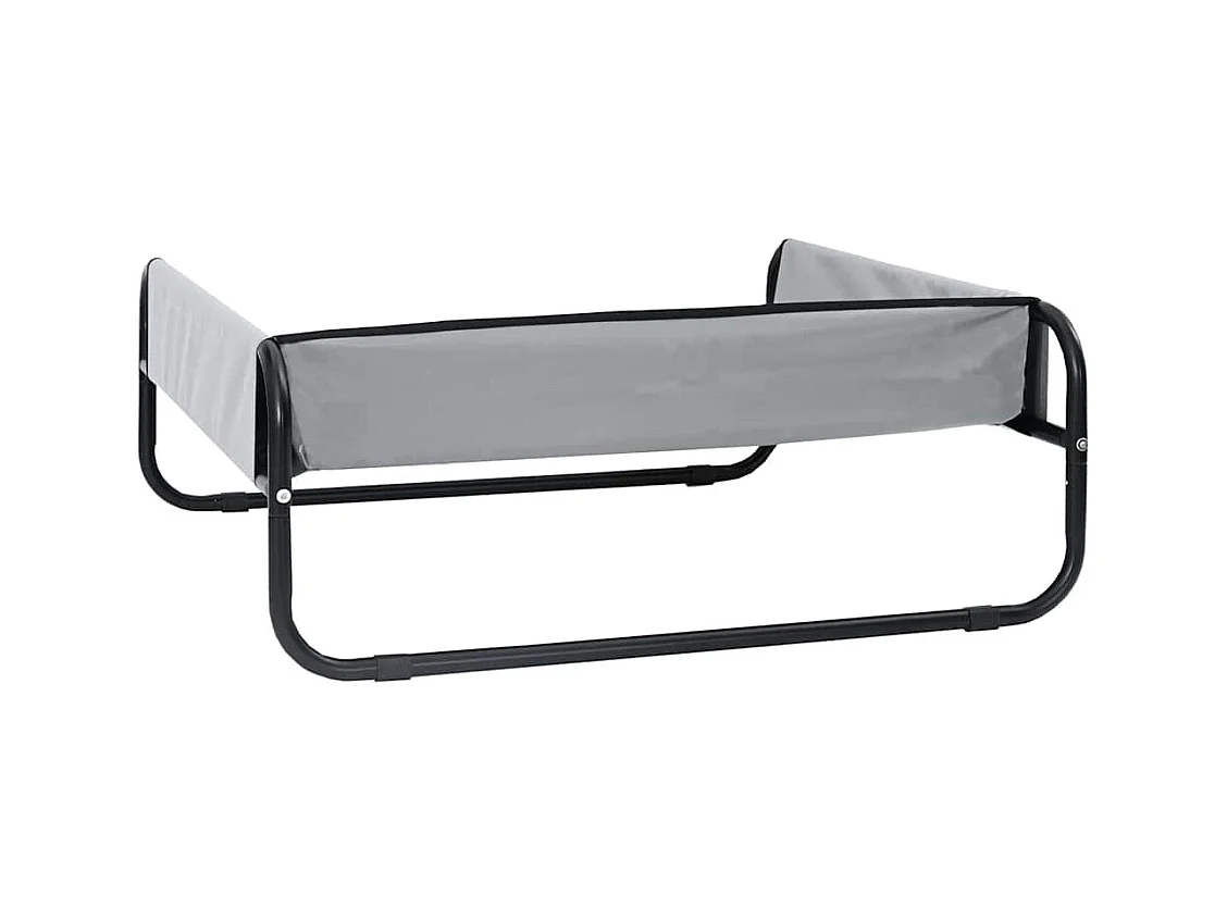 Cama para Cachorro Cinzento-claro s Tecido Oxford e Aço
