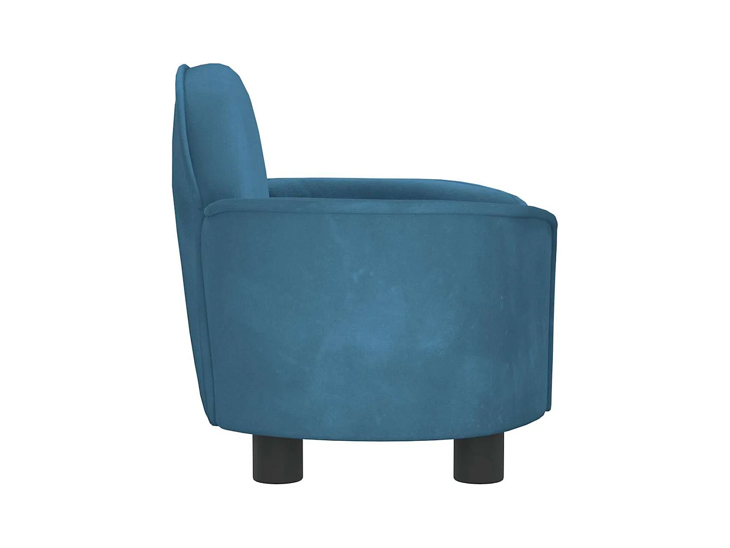 Cama para perros de terciopelo azul 66x40x45 cm