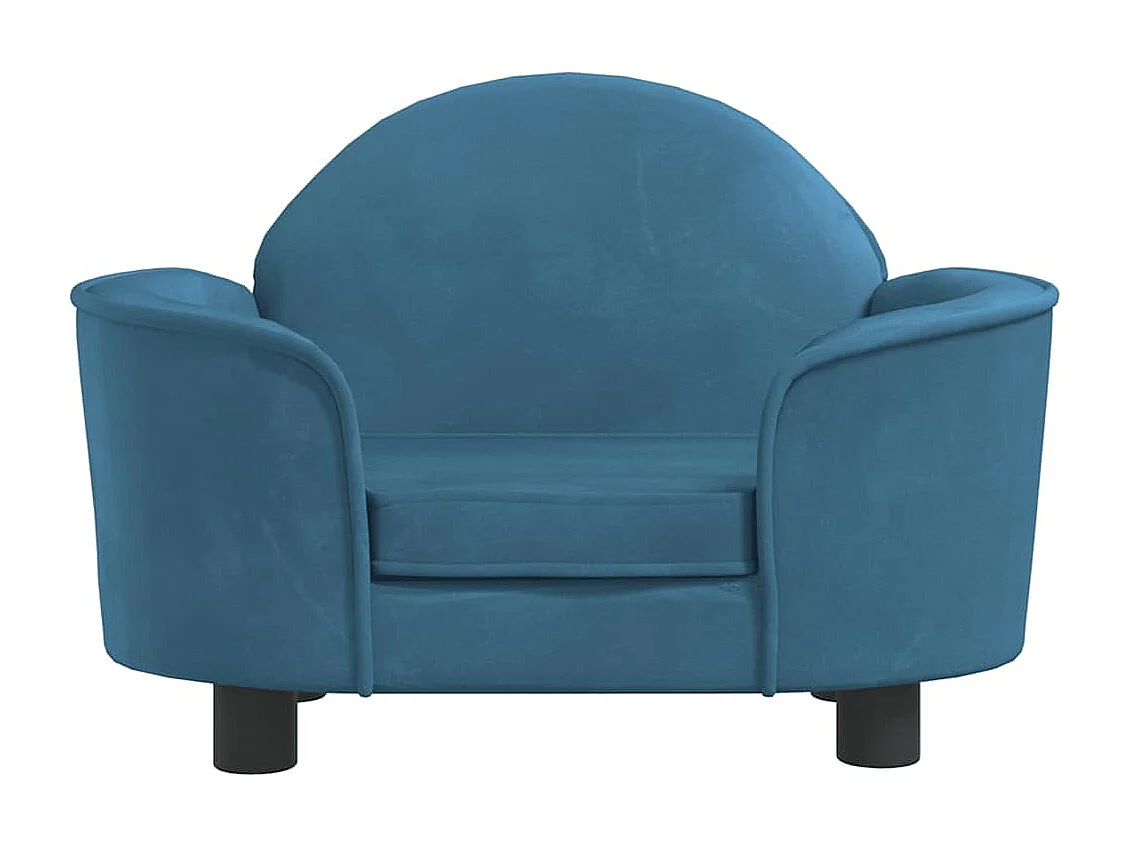 Lit pour chien bleu 66x40x45 cm velours