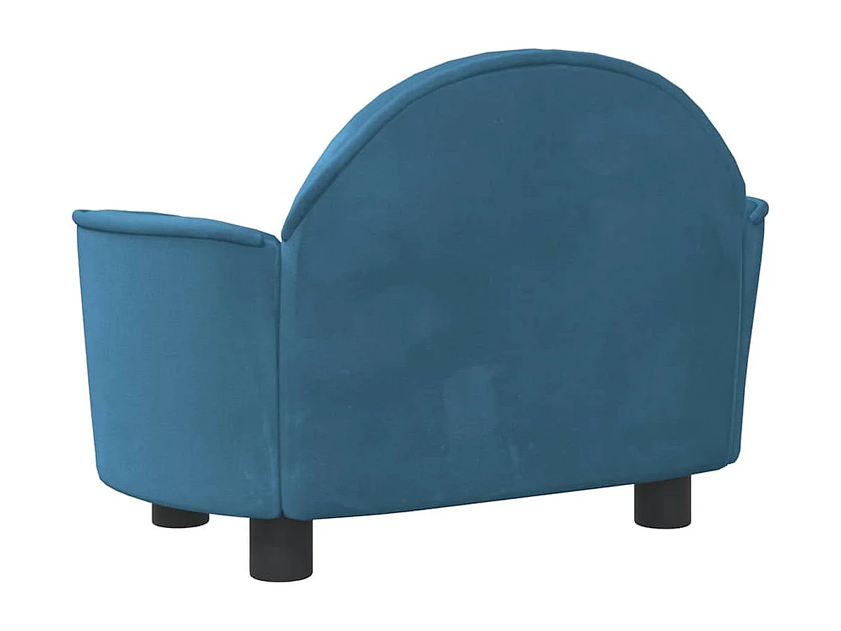 Lit pour chien bleu 66x40x45 cm velours