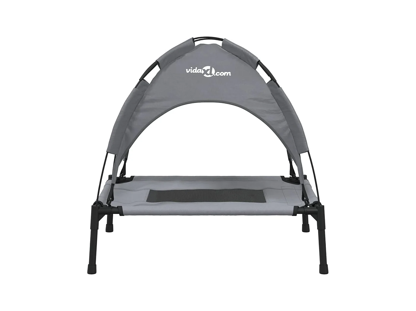 Cama para perros con dosel antracita tela oxford y acero