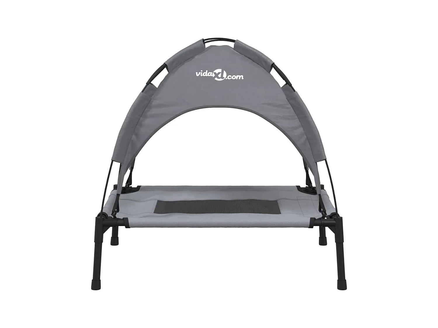 Cama para perros con dosel antracita tela oxford y acero