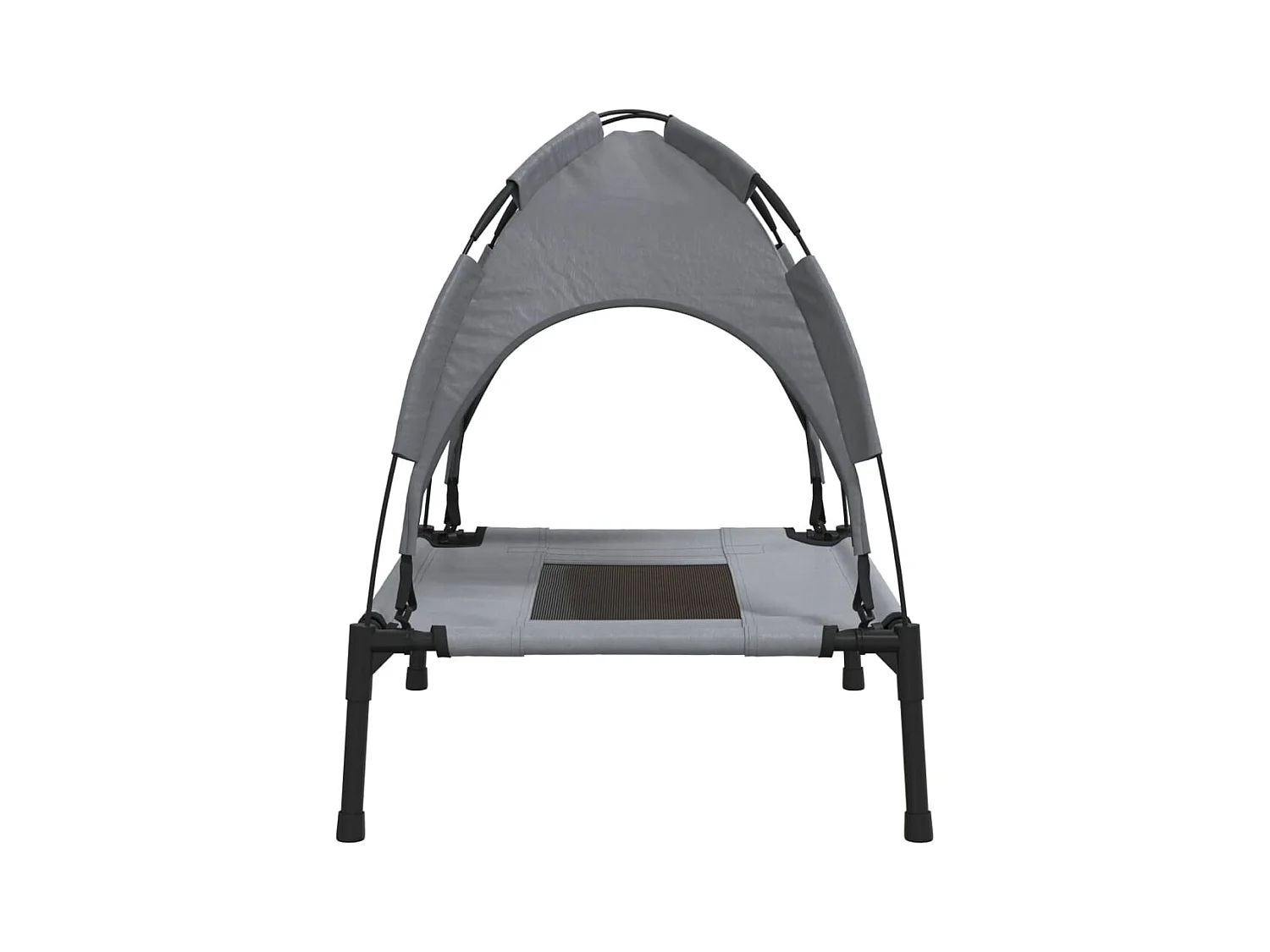 Cama para perros con dosel antracita tela oxford y acero