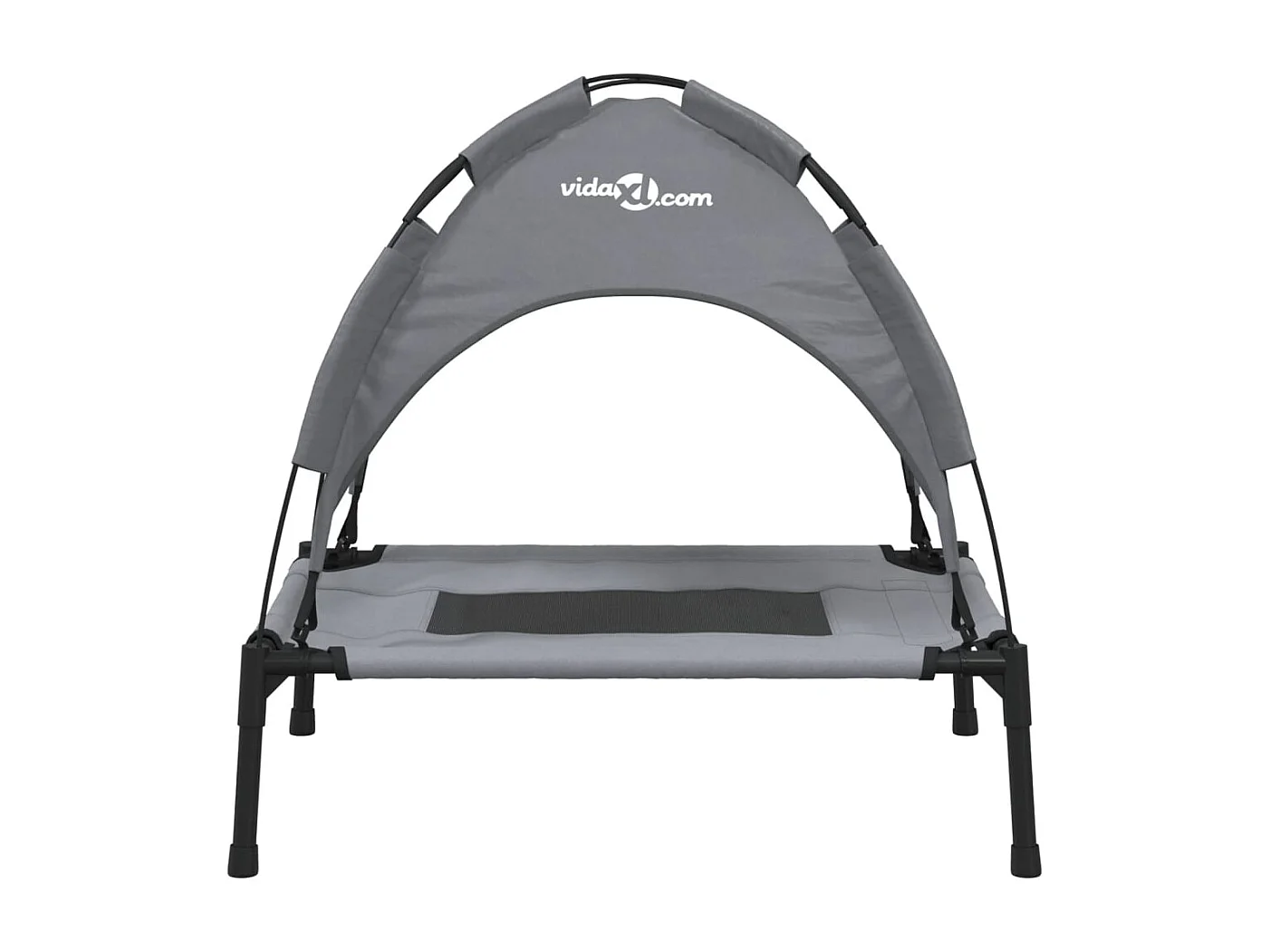 Lit pour chien avec auvent anthracite tissu Oxford et acier