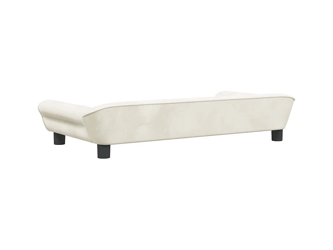 Lit pour chien crème 100x50x21 cm velours