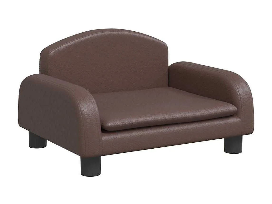 Lit pour chien marron 50x40x30 cm similicuir