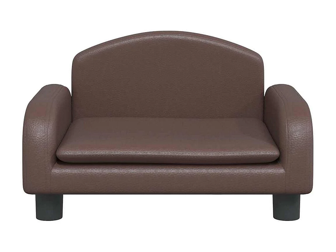 Lit pour chien marron 50x40x30 cm similicuir