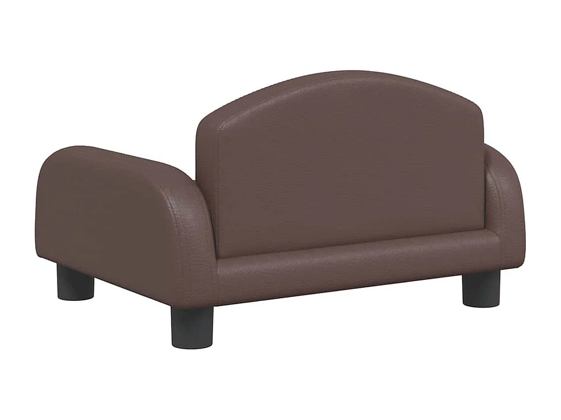 Lit pour chien marron 50x40x30 cm similicuir