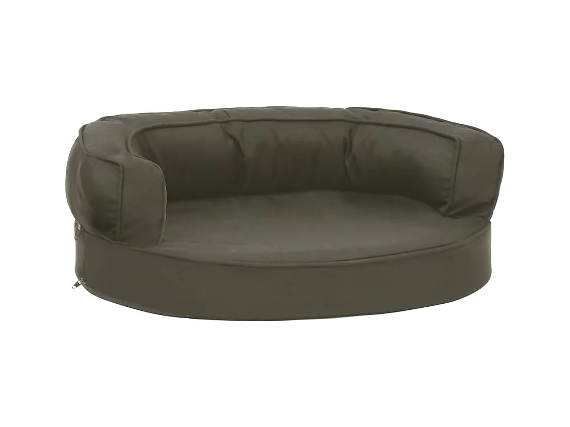 Colchón para cama de perro ergonómico aspecto lino gris 60x42cm