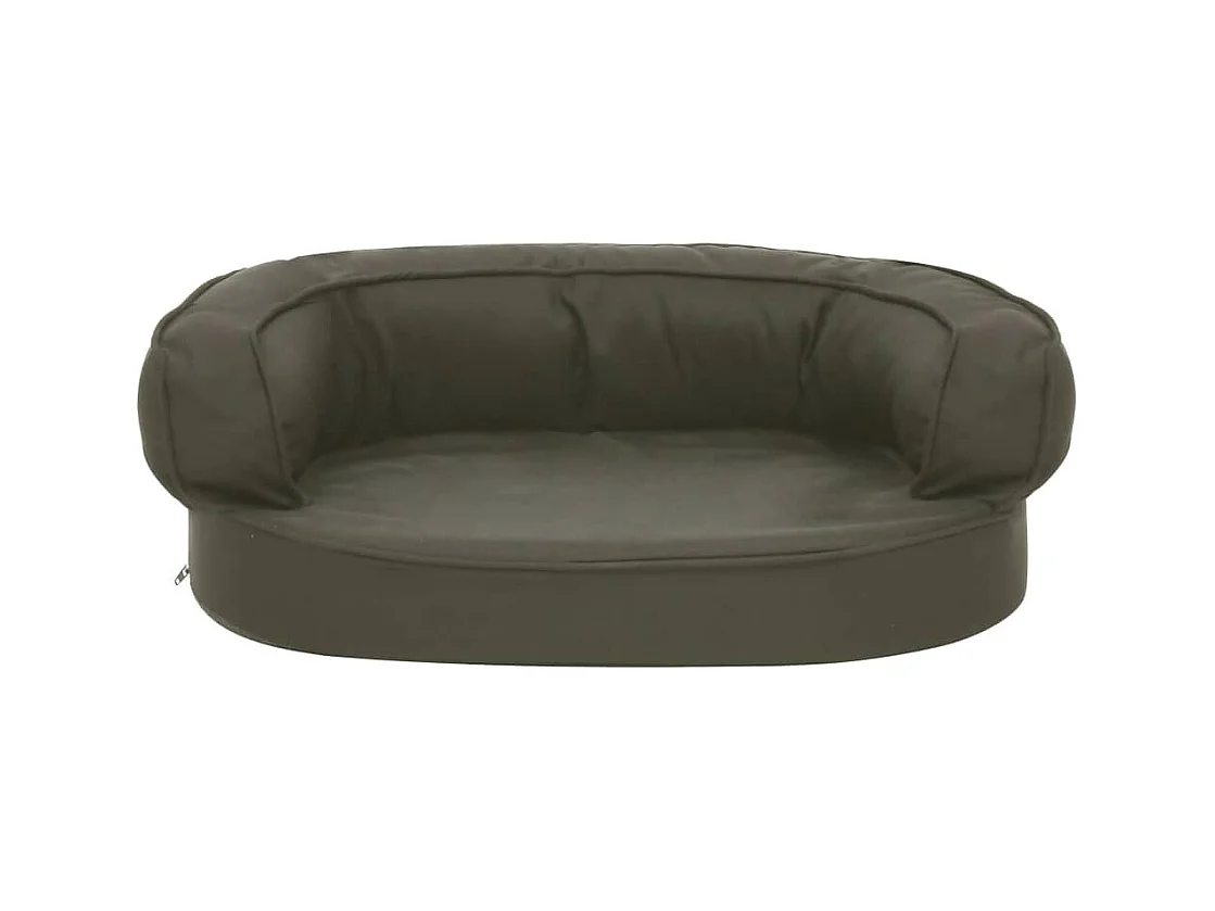 Colchón para cama de perro ergonómico aspecto lino gris 60x42cm