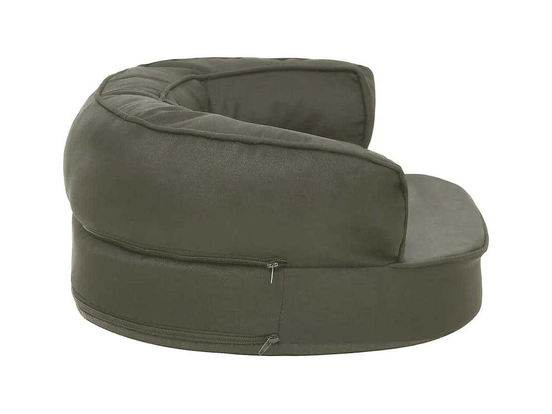 Colchón para cama de perro ergonómico aspecto lino gris 60x42cm