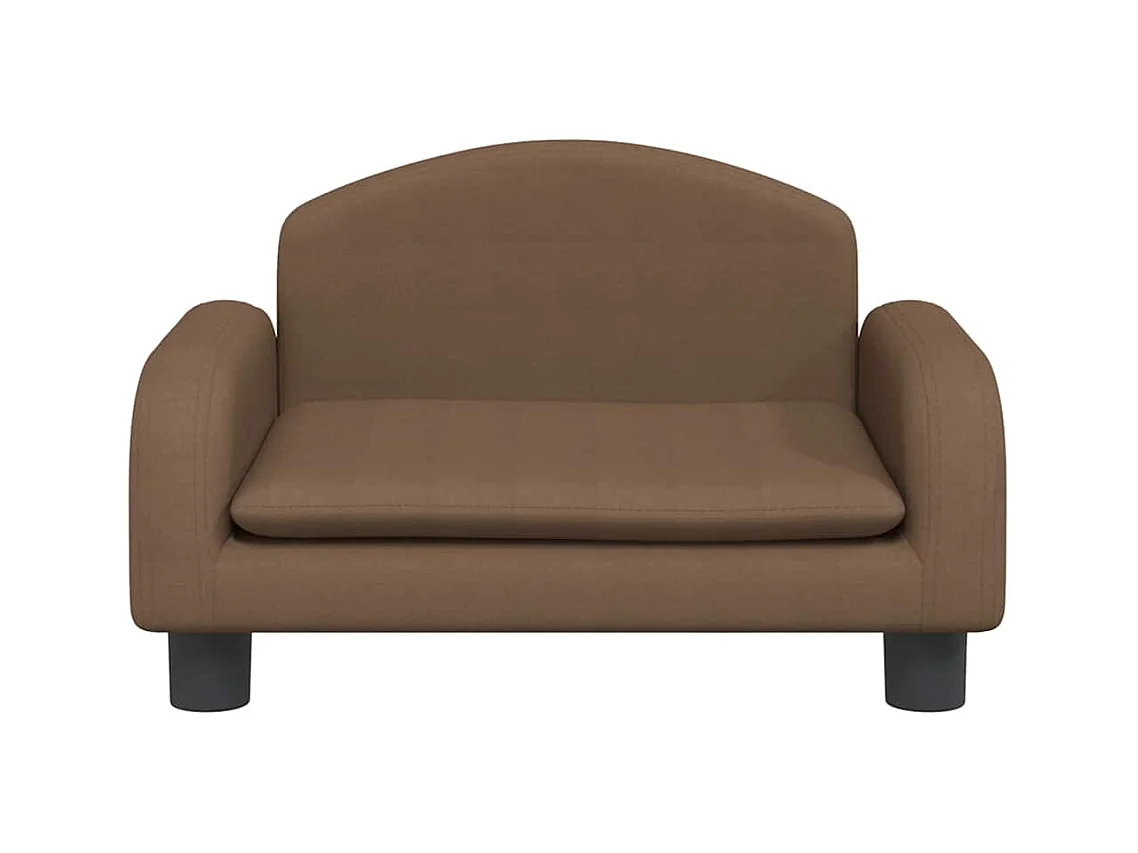 Lit pour chien marron 50x40x30 cm tissu