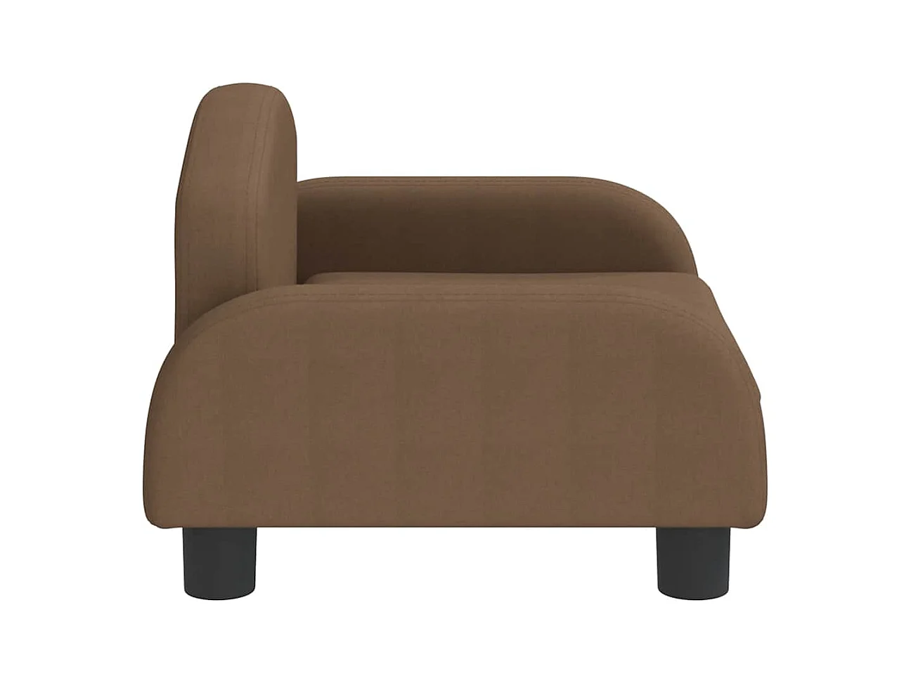 Lit pour chien marron 50x40x30 cm tissu