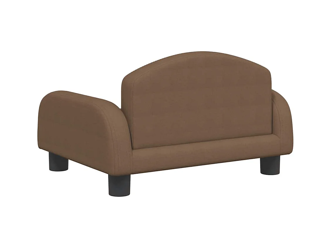 Lit pour chien marron 50x40x30 cm tissu