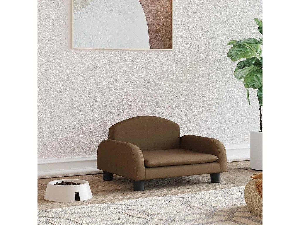 Cama para cães 50x40x30 cm tecido castanho