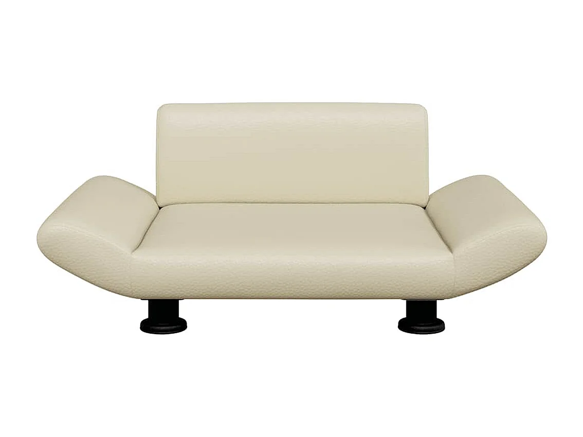 Lit pour chien crème 70x45x28 cm similicuir