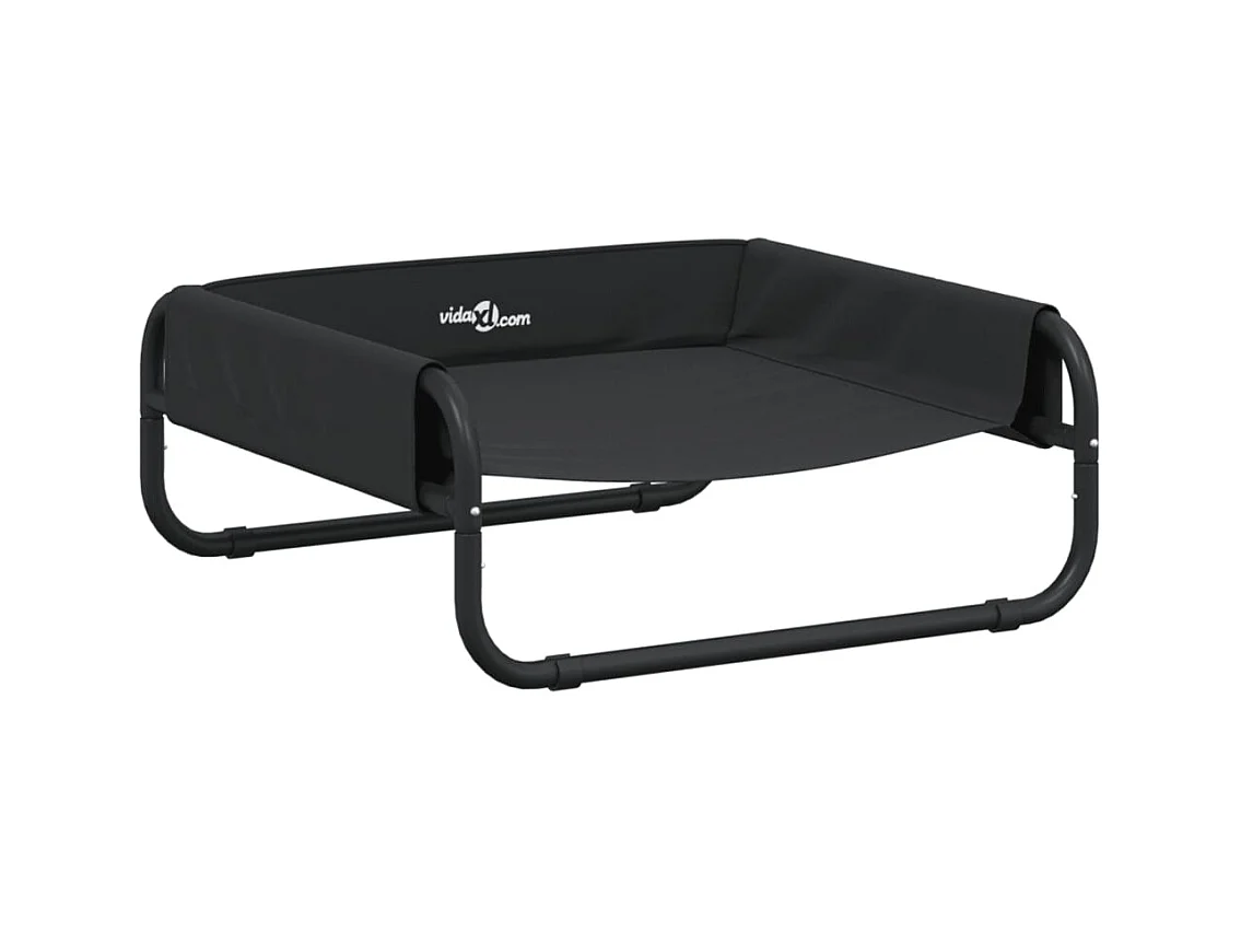 Cama elevada para perros tela oxford y acero gris antracita