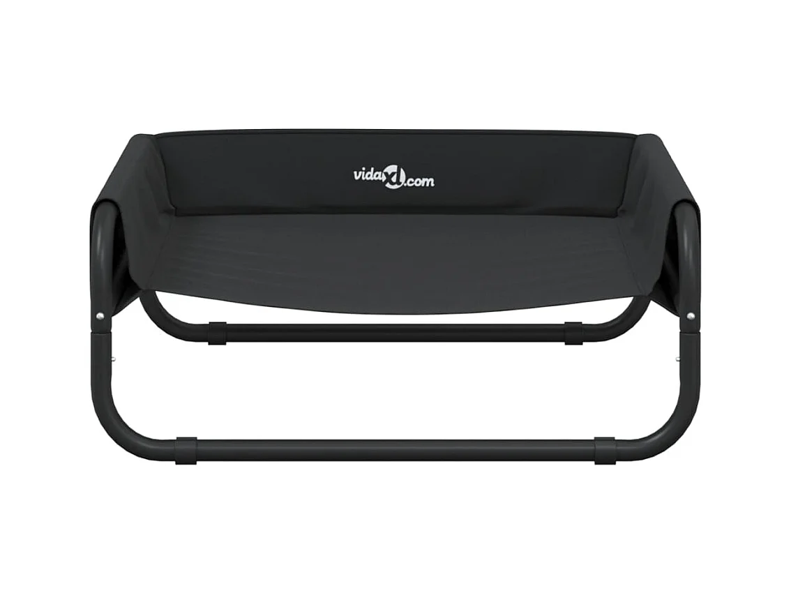 Cama elevada para perros tela oxford y acero gris antracita