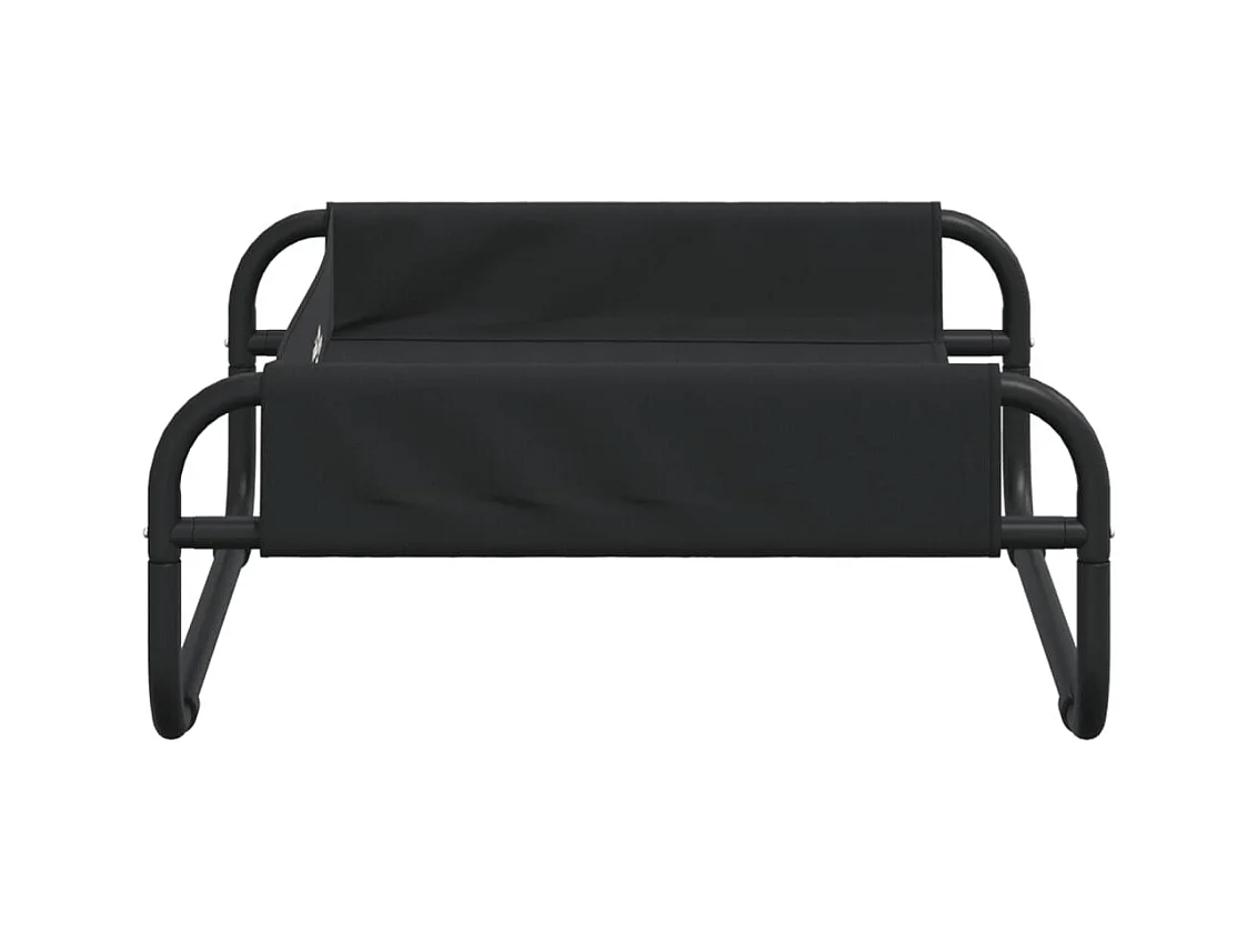 Cama elevada para perros tela oxford y acero gris antracita