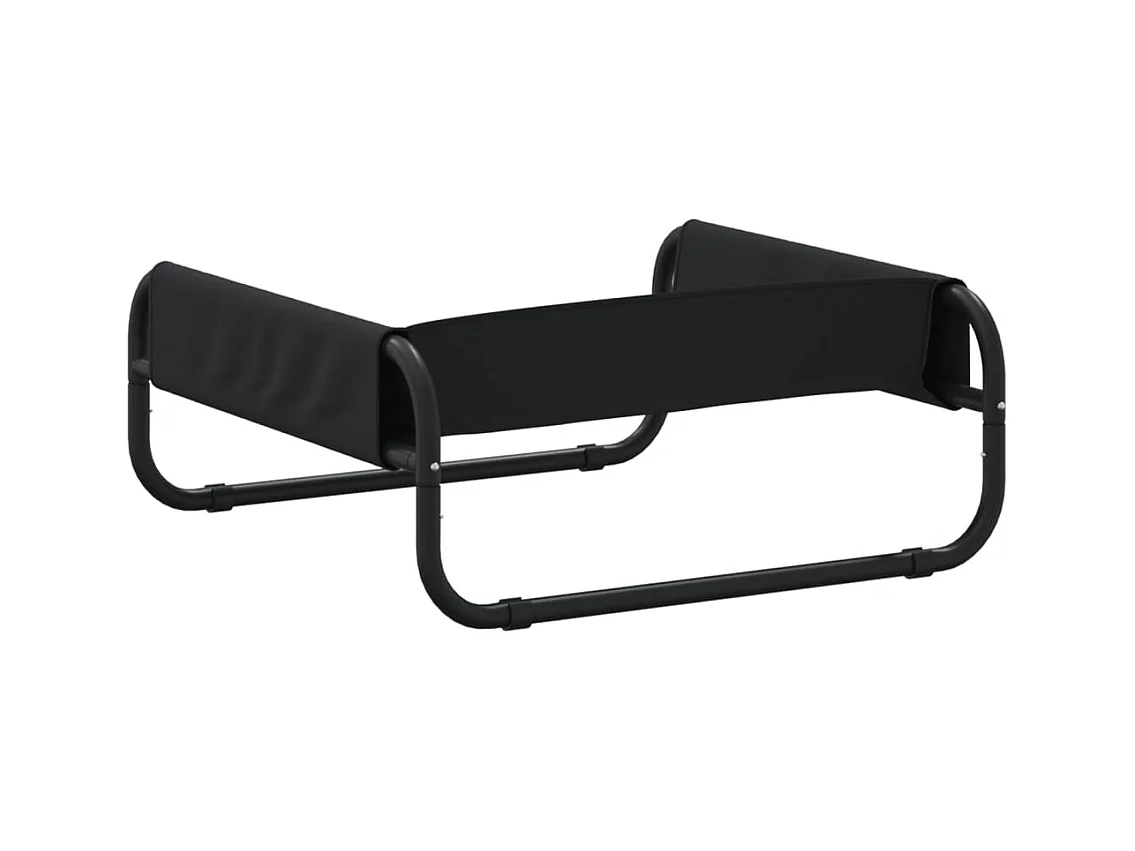 Cama elevada para perros tela oxford y acero gris antracita
