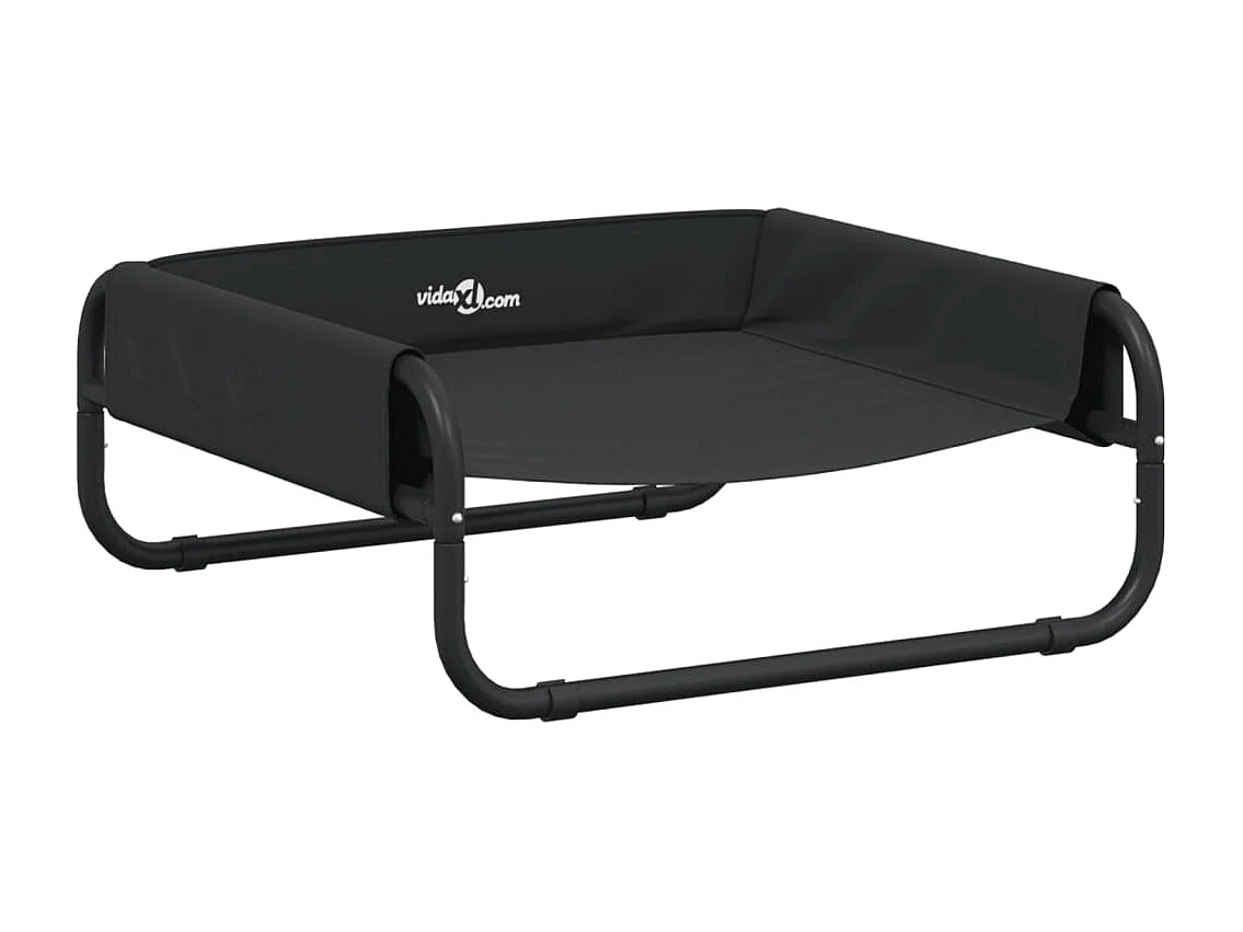Lit surélevé pour chien anthracite tissu Oxford et acier