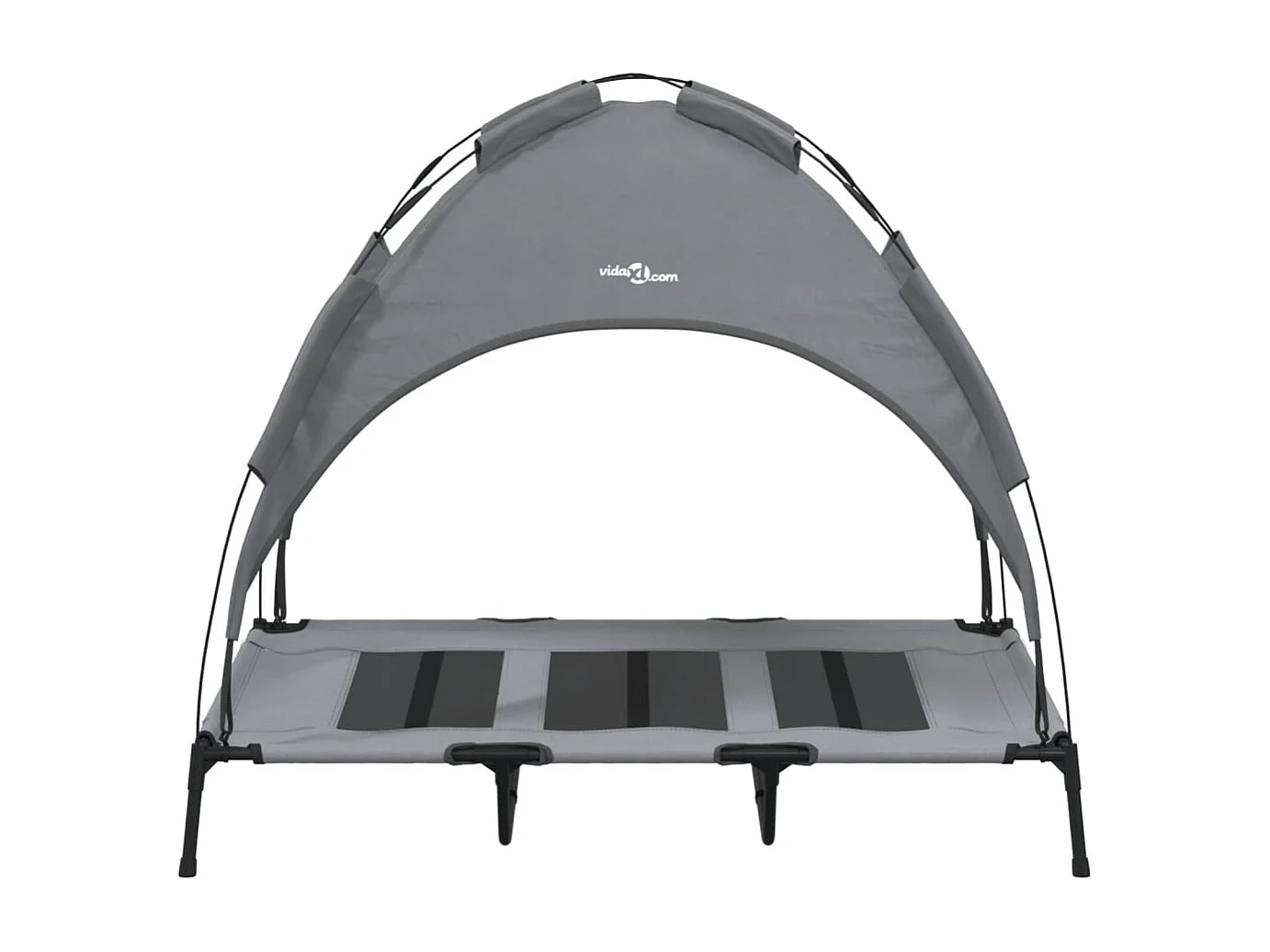 Lit pour chien avec auvent anthracite tissu Oxford et acier