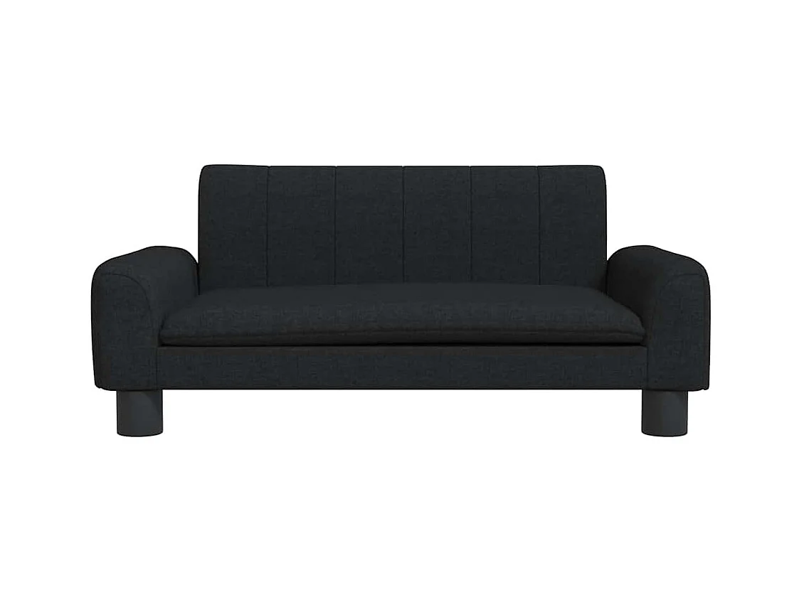 Cama para perros de tela negra 70x45x30 cm