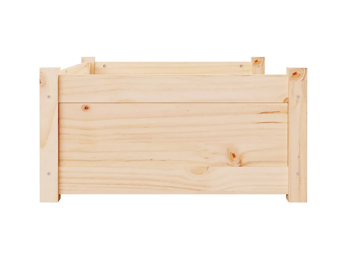 Cama para perros madera maciza de pino 75,5x55,5x28 cm