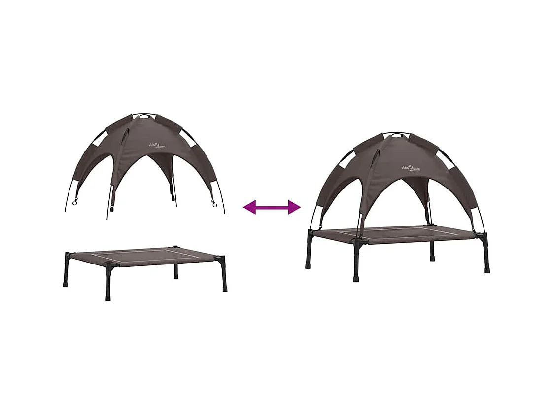 Cama para perro Marrón m Acero