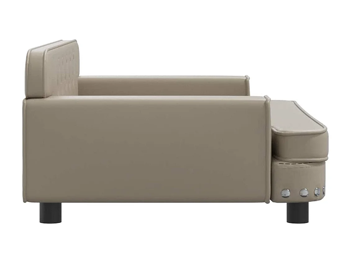 Lit pour chien cappuccino 90x53x30 cm similicuir