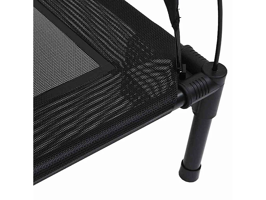 Lit pour Chien Noir m Acier