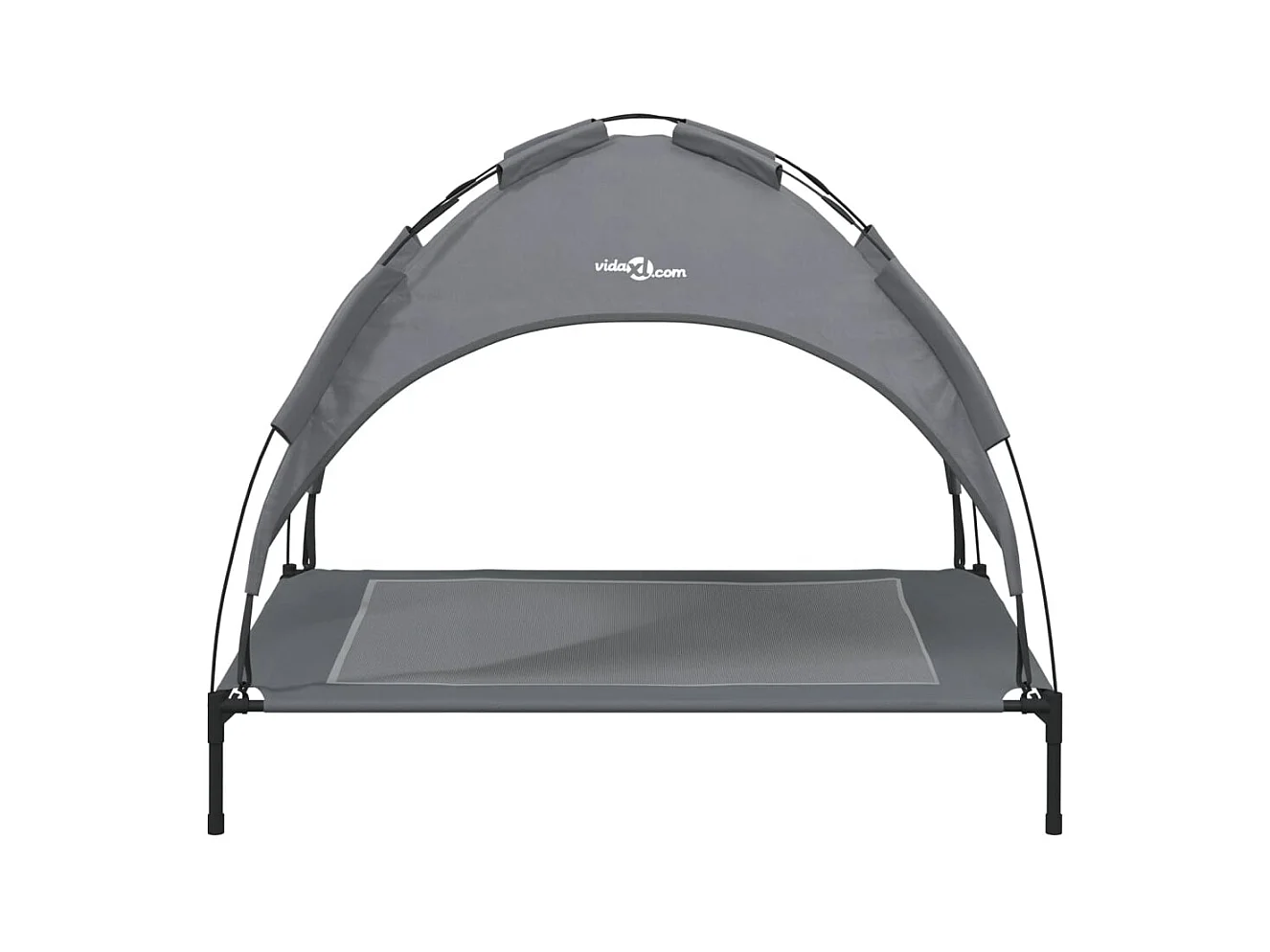 Lit pour chien avec auvent anthracite tissu Oxford et acier