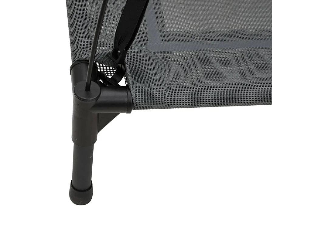 Lit pour chien avec auvent anthracite tissu Oxford et acier