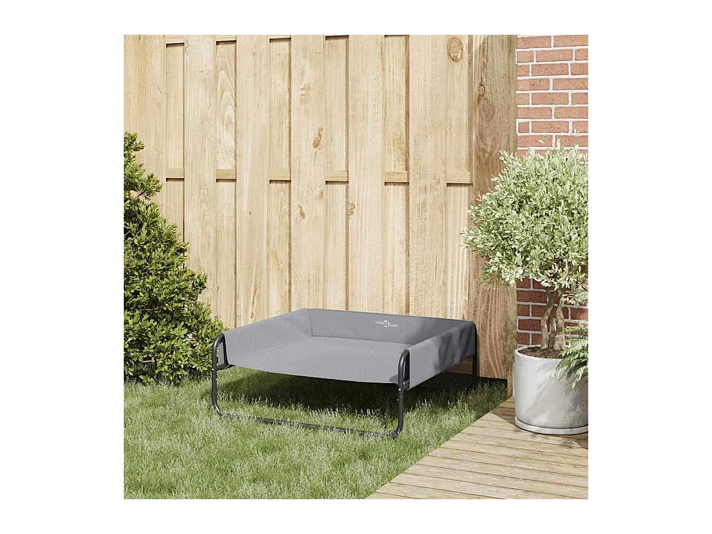 Cama para perro Gris Claro l Tela Oxford y Acero