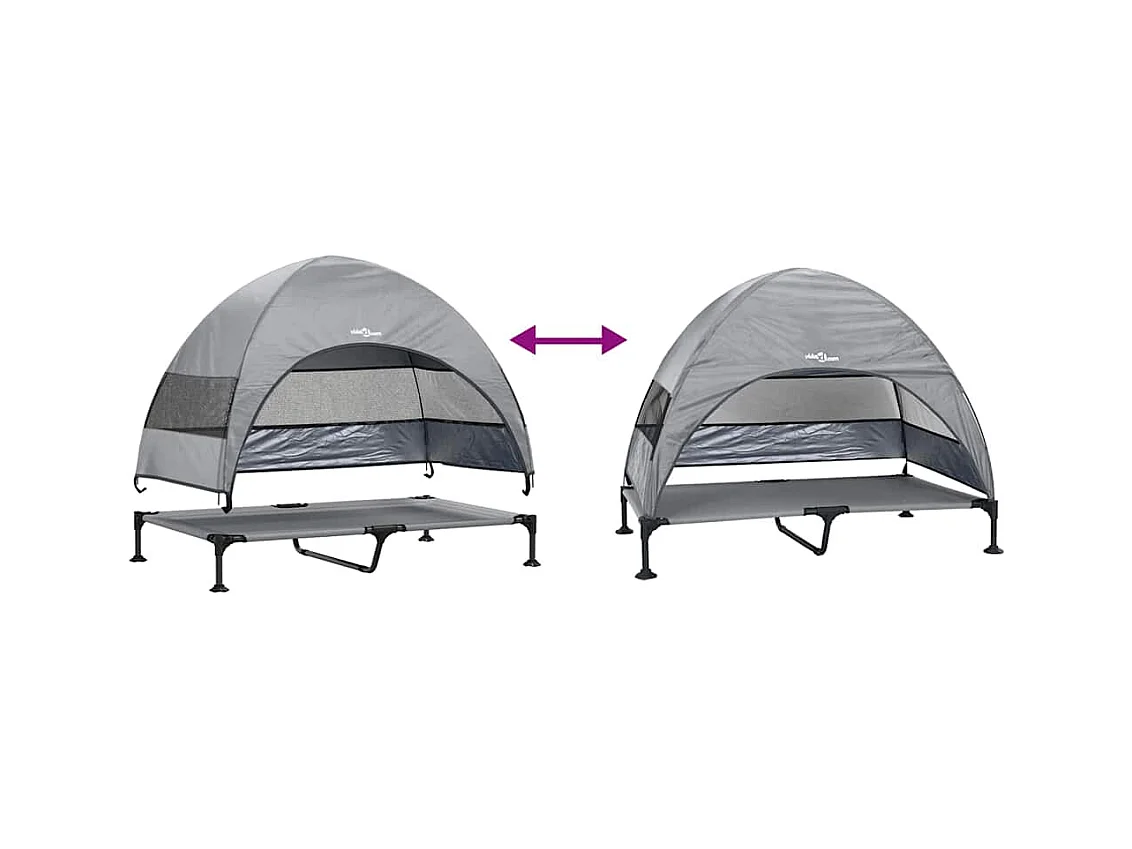 Cama Elevada para Perros Manual Gris claro 127 x 81 x 108 cm