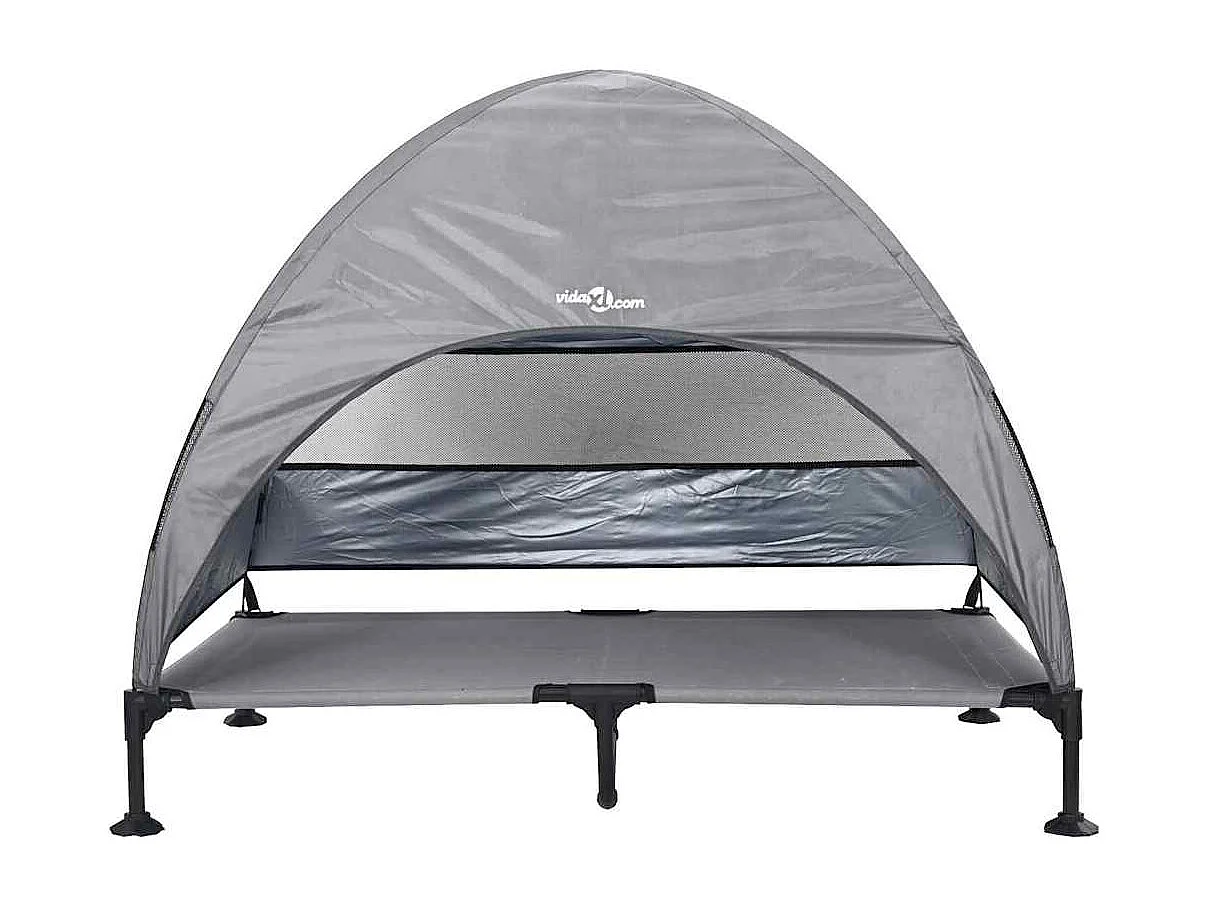 Lit surélevé pour chien Gris clair 127 x 81 x 108 cm