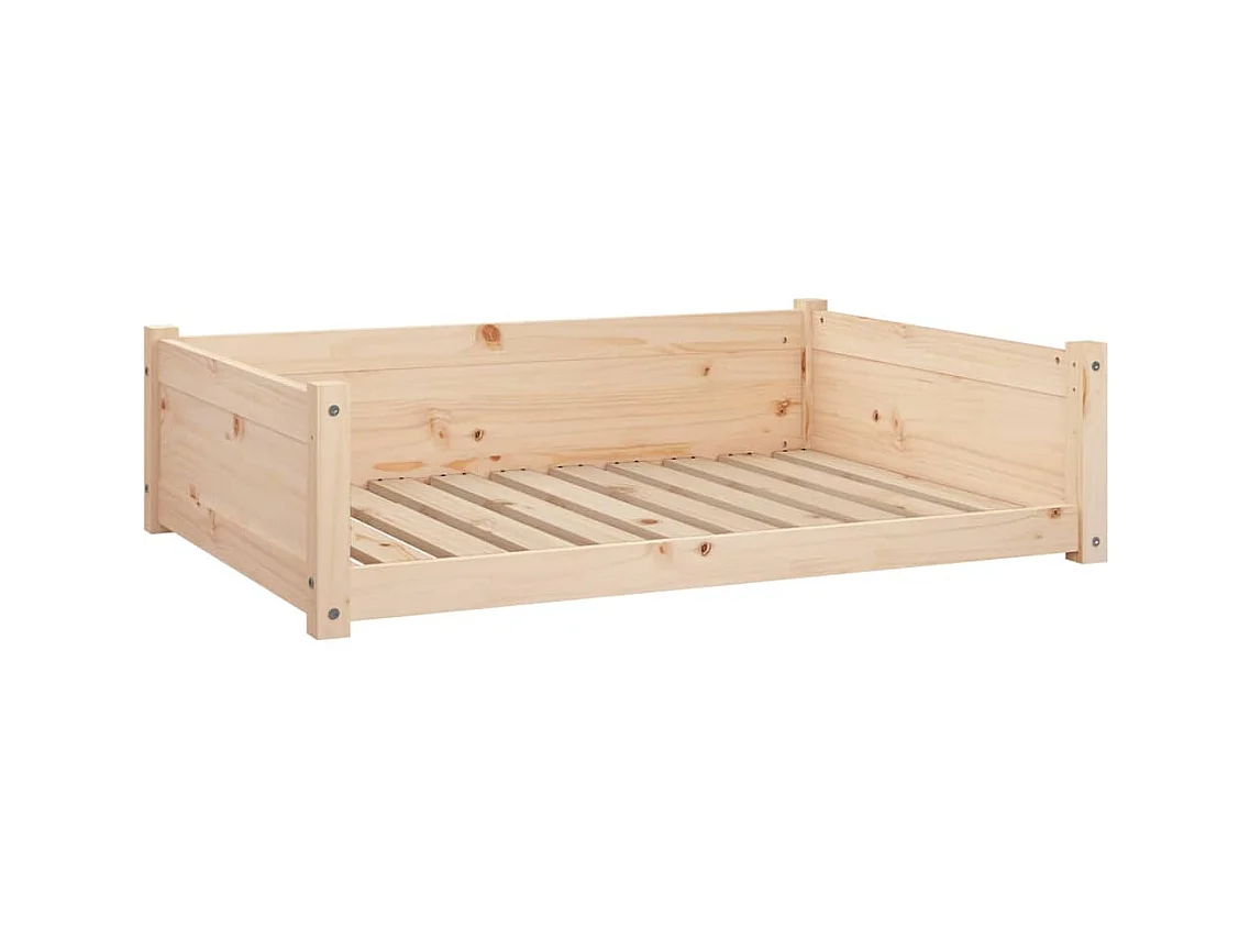 Cama para perros madera maciza de pino 95,5x65,5x28 cm