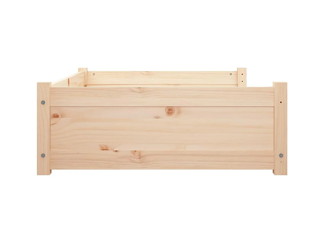 Cama para perros madera maciza de pino 95,5x65,5x28 cm