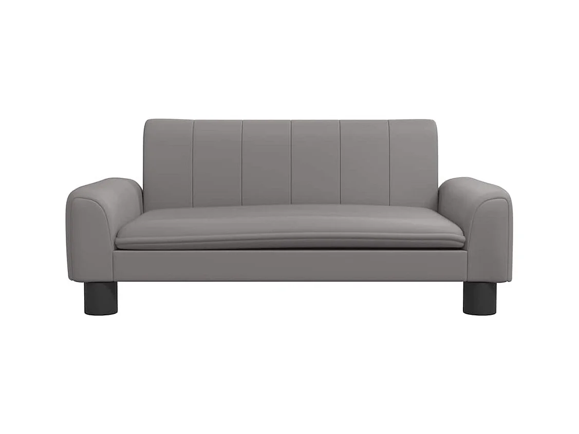 Cama para cães 70x45x30 cm couro artificial cinzento